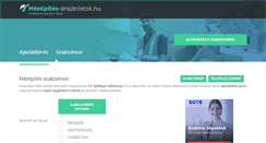 Desktop Screenshot of hazepites-arajanlatok.hu