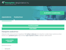 Tablet Screenshot of hazepites-arajanlatok.hu